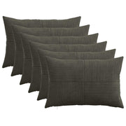 Presvlaka za jastuk 6 pcs ALMELO Antracit 40 x 60 cm Kord