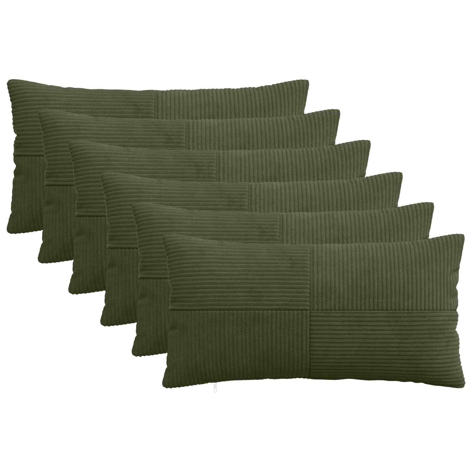 Presvlaka za jastuk 6 pcs ALMELO Zelena 40 x 70 cm Kord