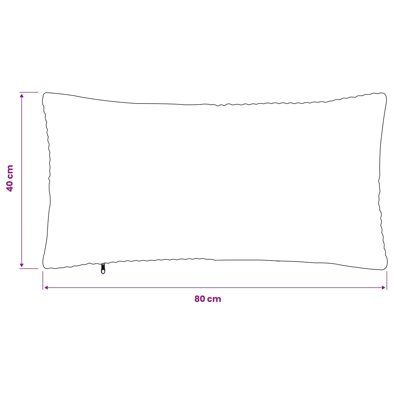Presvlaka za jastuk 2 pcs ALMELO Plava 40 x 80 cm Kord