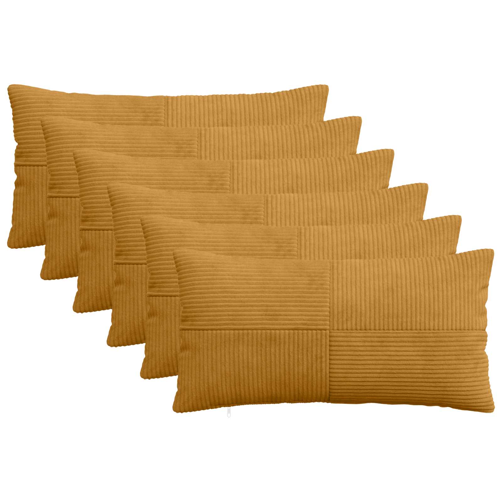 Presvlaka za jastuk 6 pcs ALMELO Žuta 40 x 80 cm Kord