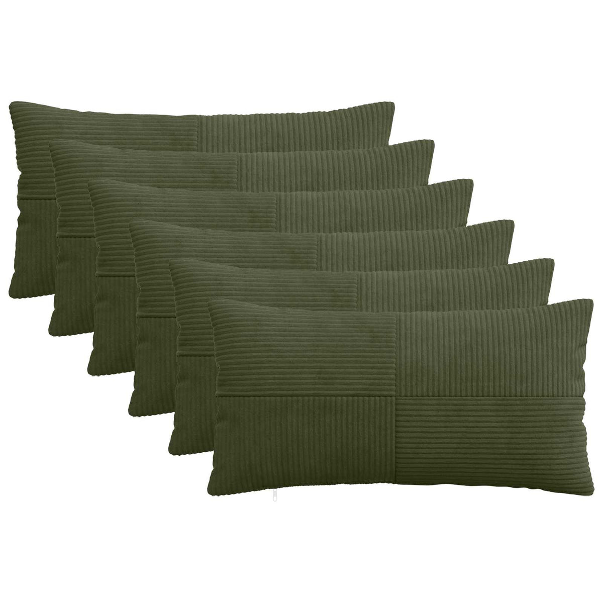 Presvlaka za jastuk 6 pcs ALMELO Zelena 40 x 80 cm Kord