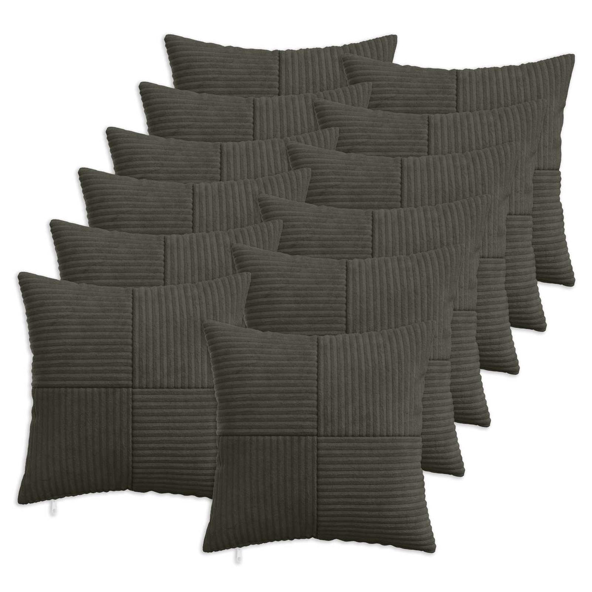 Presvlaka za jastuk 12 pcs ALMELO Antracit 45 x 45 cm Kord