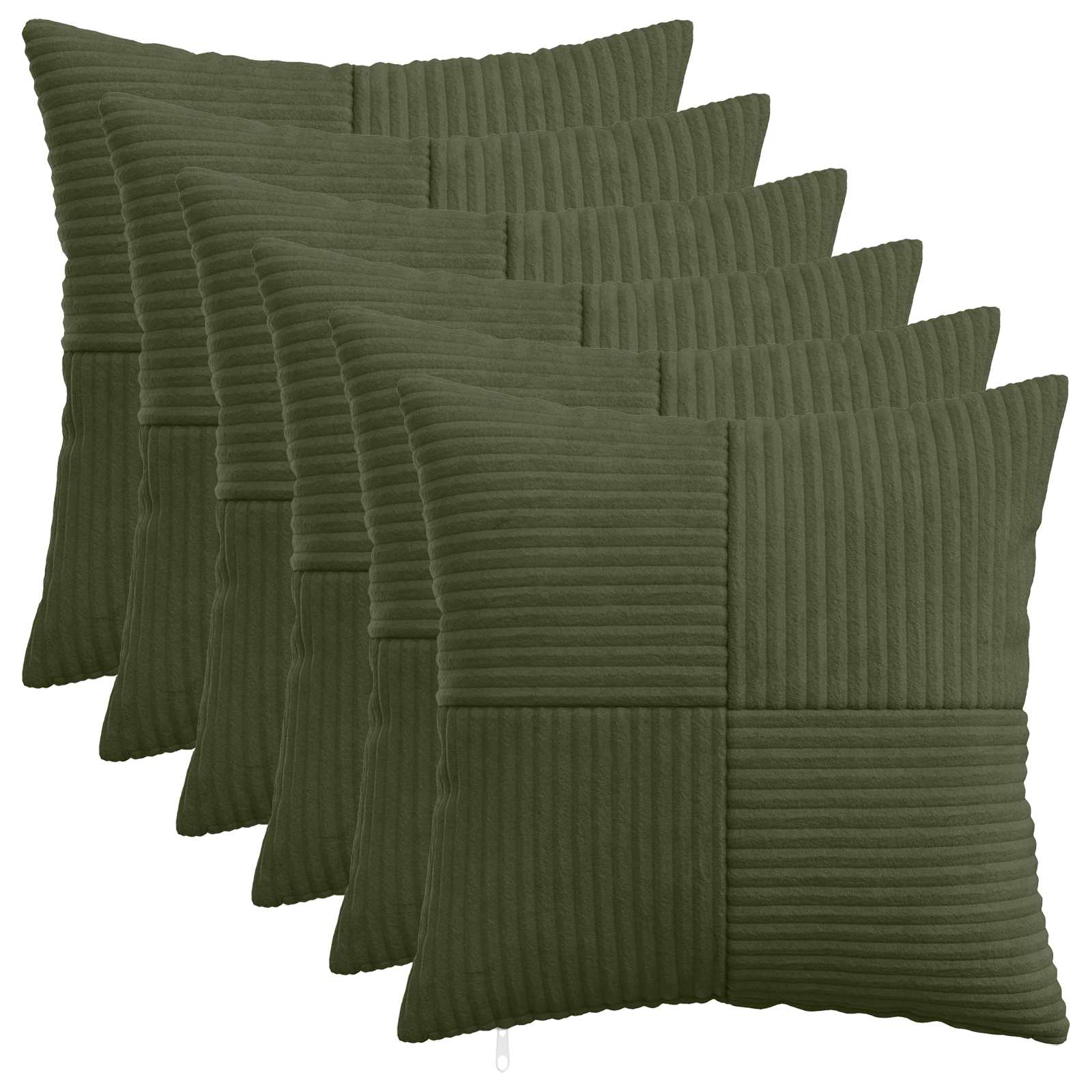 Presvlaka za jastuk 6 pcs ALMELO Zelena 45 x 45 cm Kord