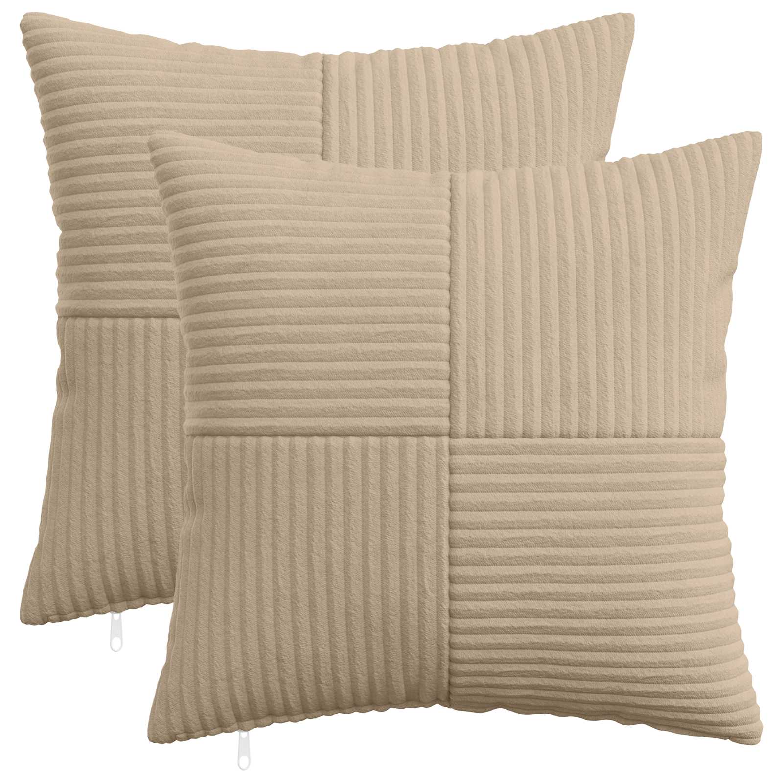 Presvlaka za jastuk 2 pcs ALMELO Sivosmeđa 45 x 45 cm Kord