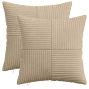 Presvlaka za jastuk 2 pcs ALMELO Sivosmeđa 45 x 45 cm Kord