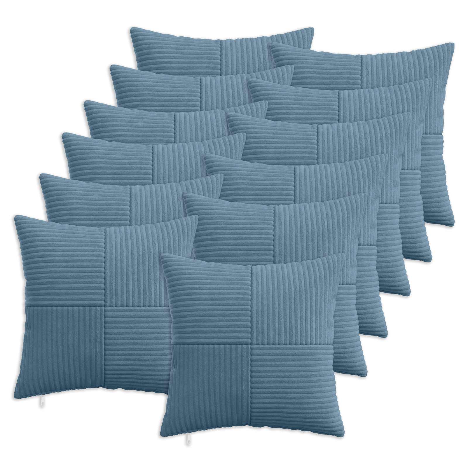 Presvlaka za jastuk 12 pcs ALMELO Plava 50 x 50 cm Kord