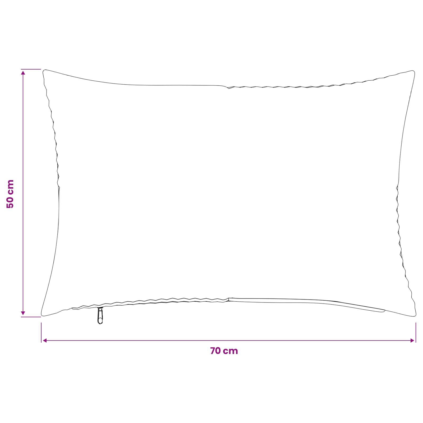 Presvlaka za jastuk 2 pcs ALMELO Krem 50 x 70 cm Kord