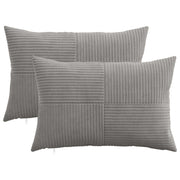 Presvlaka za jastuk 2 pcs ALMELO Svjetlosiva 50 x 75 cm Kord