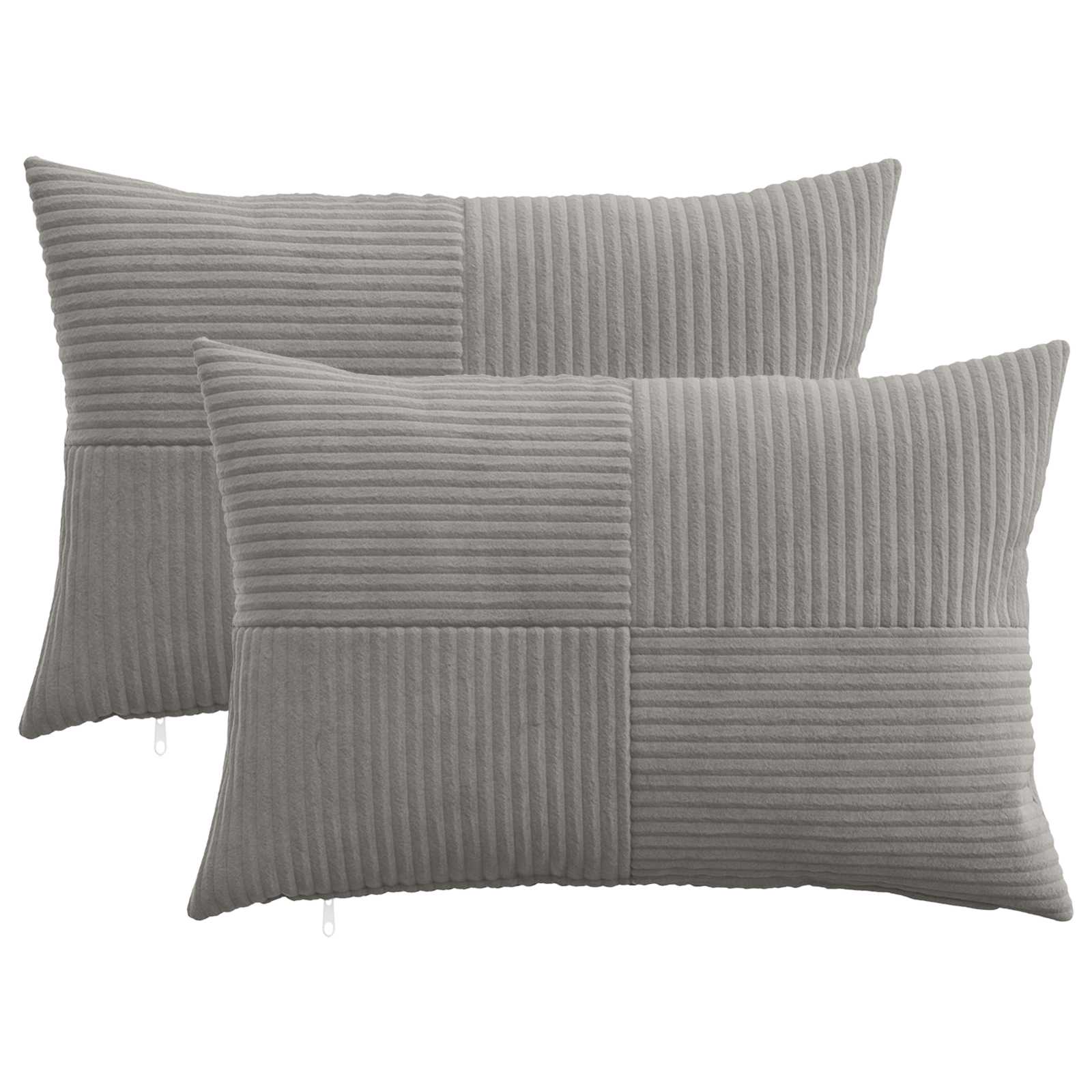 Presvlaka za jastuk 2 pcs ALMELO Svjetlosiva 50 x 80 cm Kord