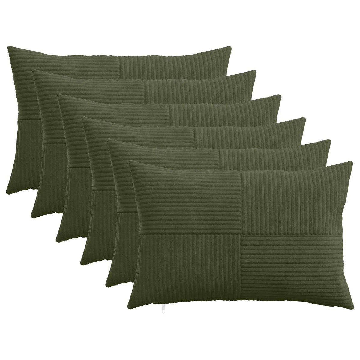 Presvlaka za jastuk 6 pcs ALMELO Zelena 50 x 80 cm Kord