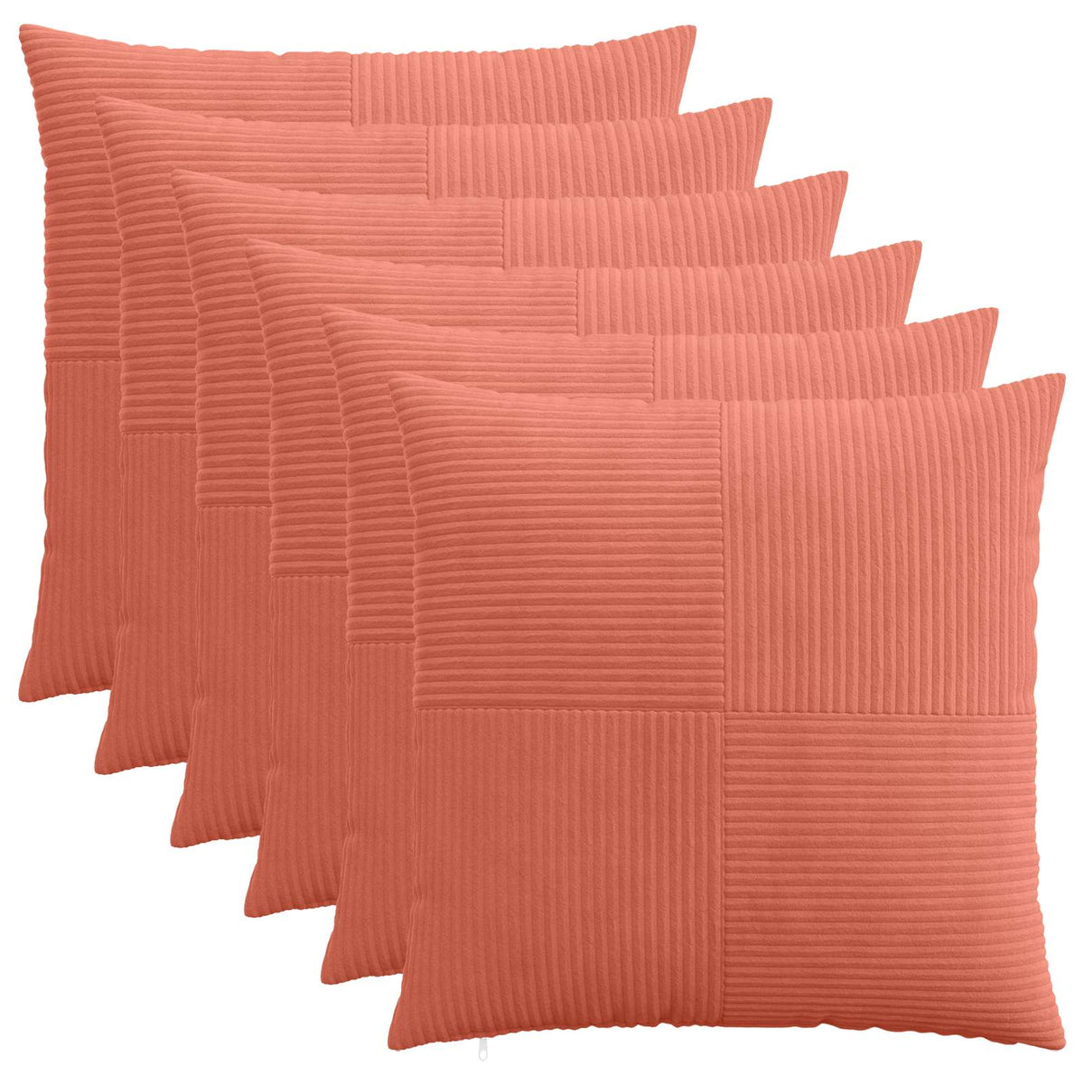 Presvlaka za jastuk 6 pcs ALMELO Crvena narančasta 55 x 55 cm