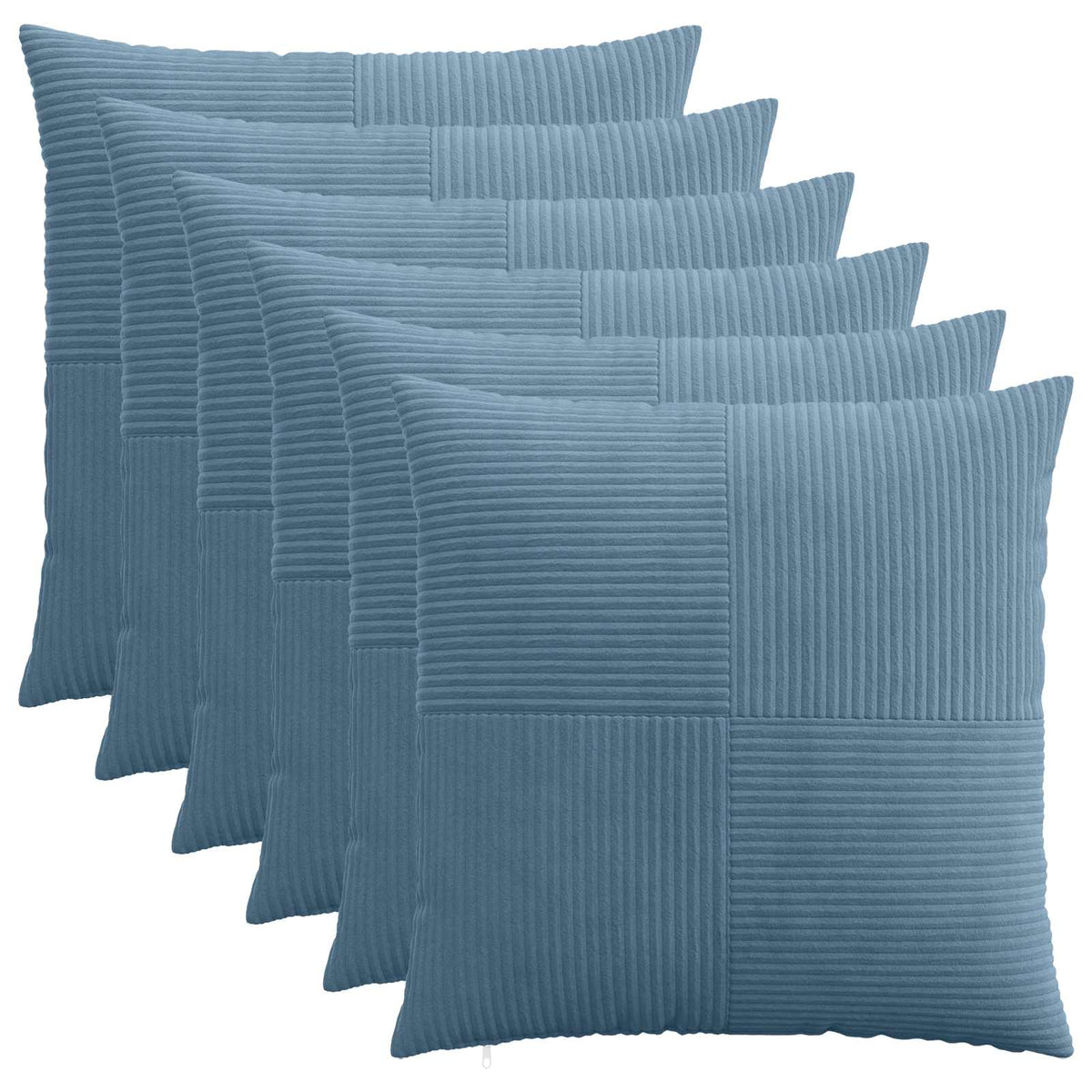 Presvlaka za jastuk 6 pcs ALMELO Plava 55 x 55 cm Kord