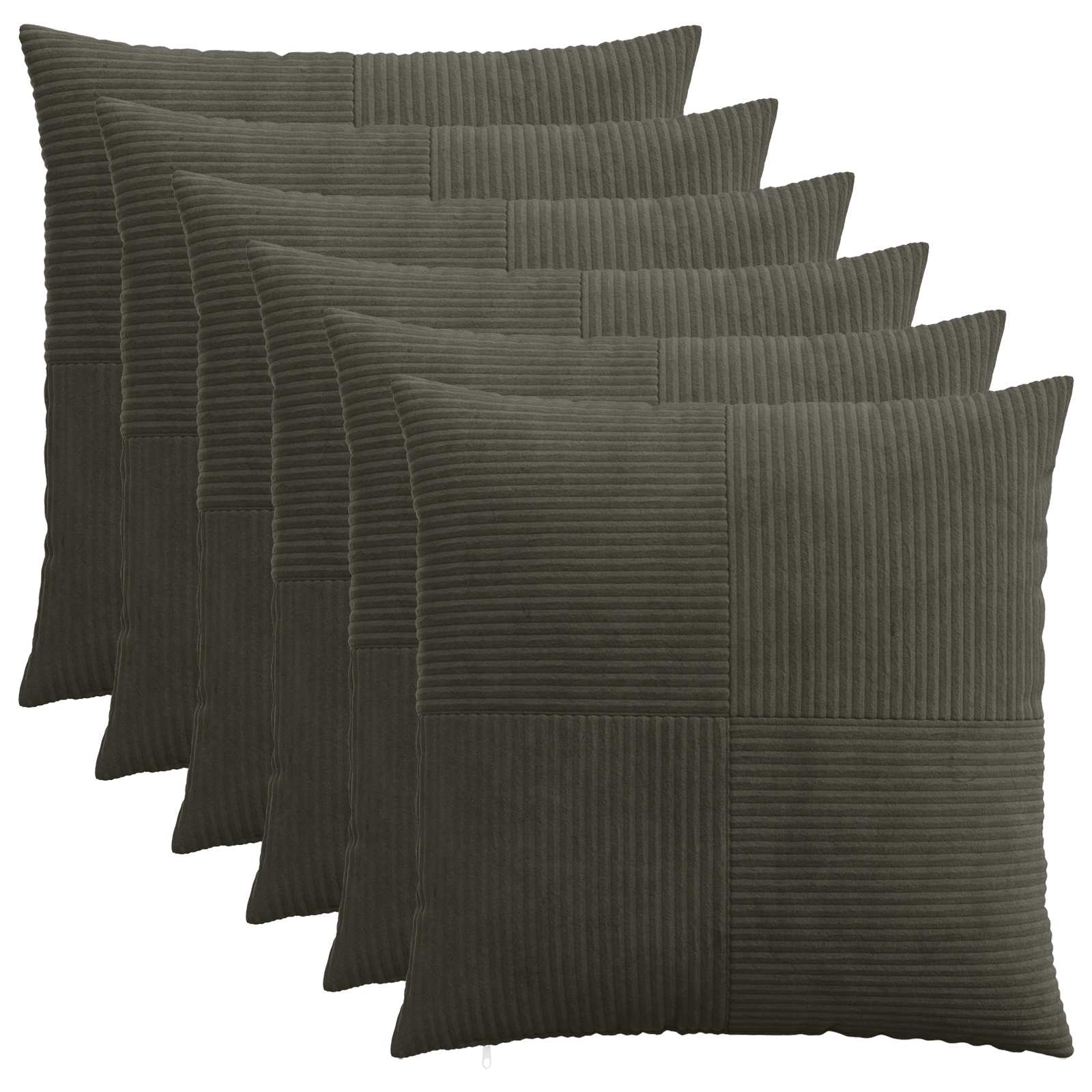 Presvlaka za jastuk 6 pcs ALMELO Antracit 55 x 55 cm Kord
