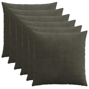 Presvlaka za jastuk 6 pcs ALMELO Antracit 55 x 55 cm Kord