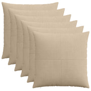 Presvlaka za jastuk 6 pcs ALMELO Sivosmeđa 55 x 55 cm Kord