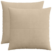 Presvlaka za jastuk 2 pcs ALMELO Sivosmeđa 60 x 60 cm Kord
