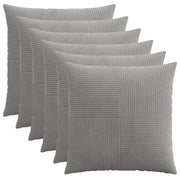 Presvlaka za jastuk 6 pcs ALMELO Svjetlosiva 70 x 70 cm Kord