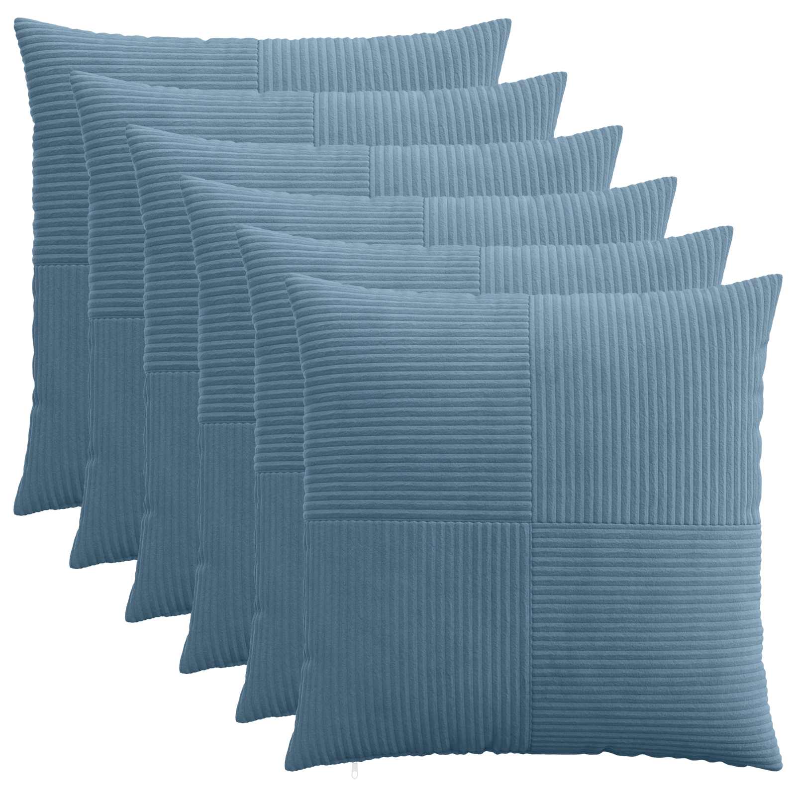 Presvlaka za jastuk 6 pcs ALMELO Plava 70 x 70 cm Kord
