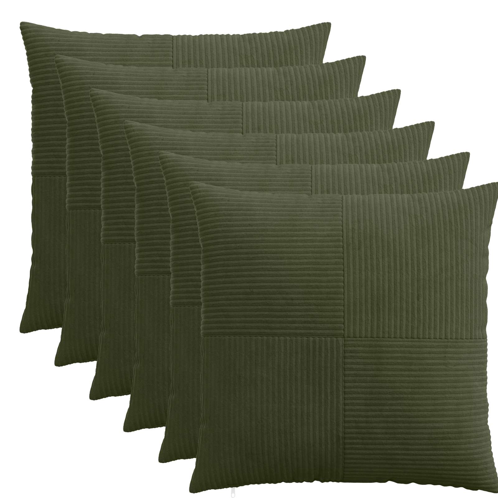 Presvlaka za jastuk 6 pcs ALMELO Zelena 70 x 70 cm Kord