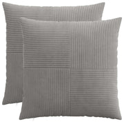 Presvlaka za jastuk 2 pcs ALMELO Svjetlosiva 80 x 80 cm Kord