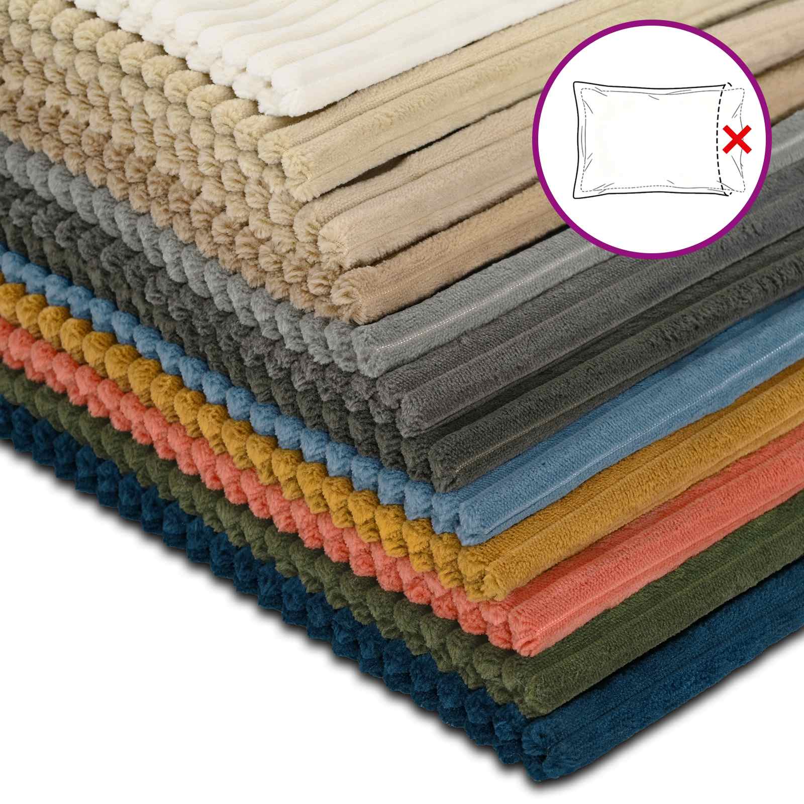 Presvlaka za jastuk 6 pcs ALMELO Zelena 80 x 80 cm Kord