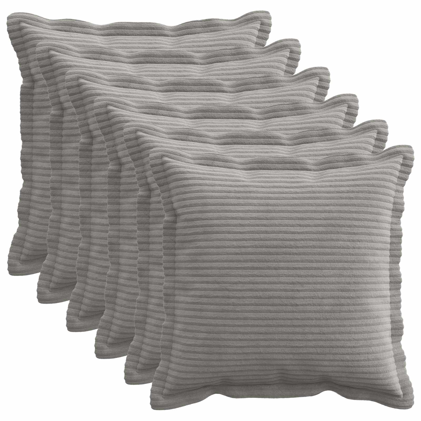 Presvlaka za jastuk 6 kom. HOUTEN Svjetlosiva 30 x 30 cm Kord