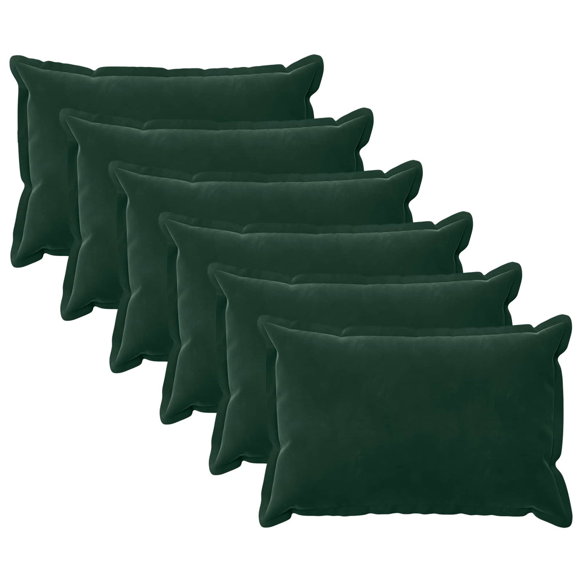 Presvlaka za jastuk 6 pcs HOUTEN Tamnozelena 30 x 50 cm Baršun