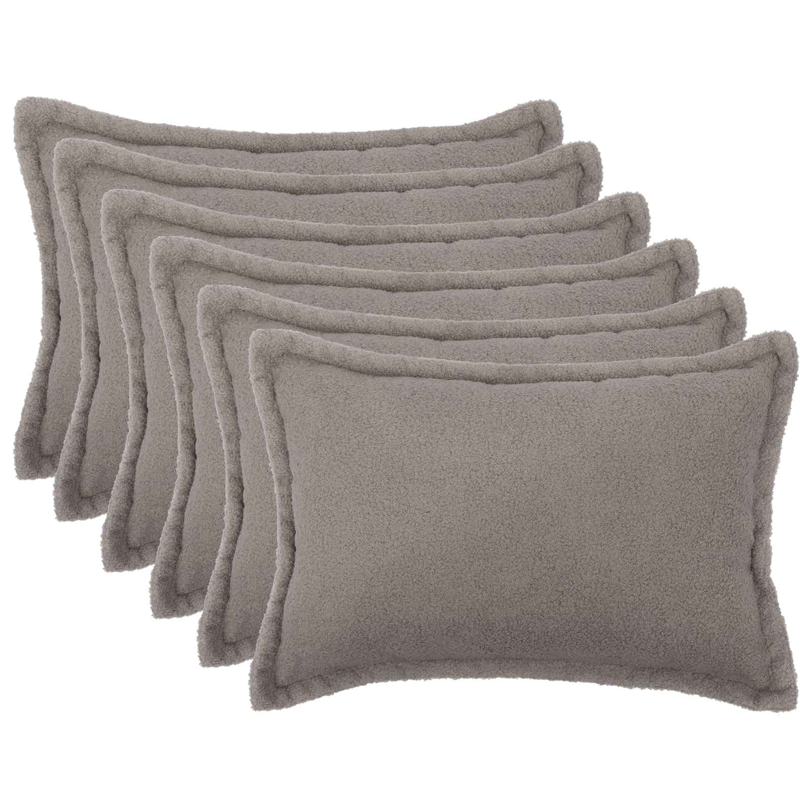 Presvlaka za jastuk 6 pcs HOUTEN Svjetlosiva 30 x 50 cm Bouclé