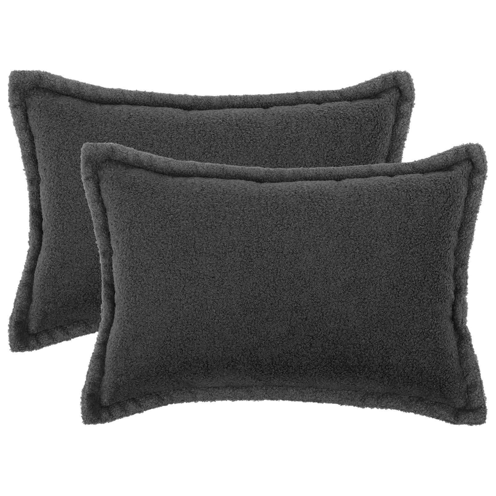 Presvlaka za jastuk 2 pcs HOUTEN Tamnosiva 30 x 50 cm Bouclé