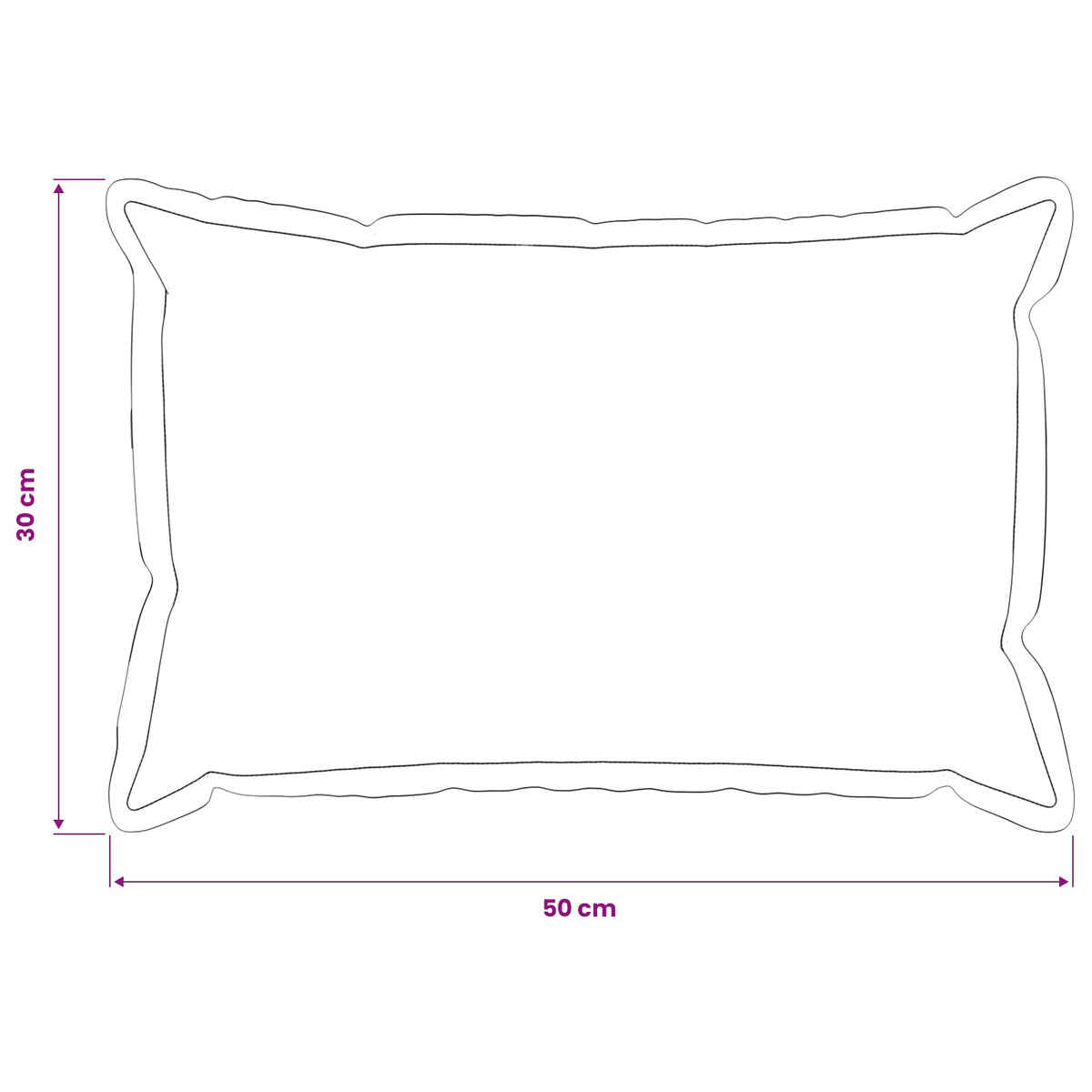 Presvlaka za jastuk 2 pcs HOUTEN Krem 30 x 50 cm