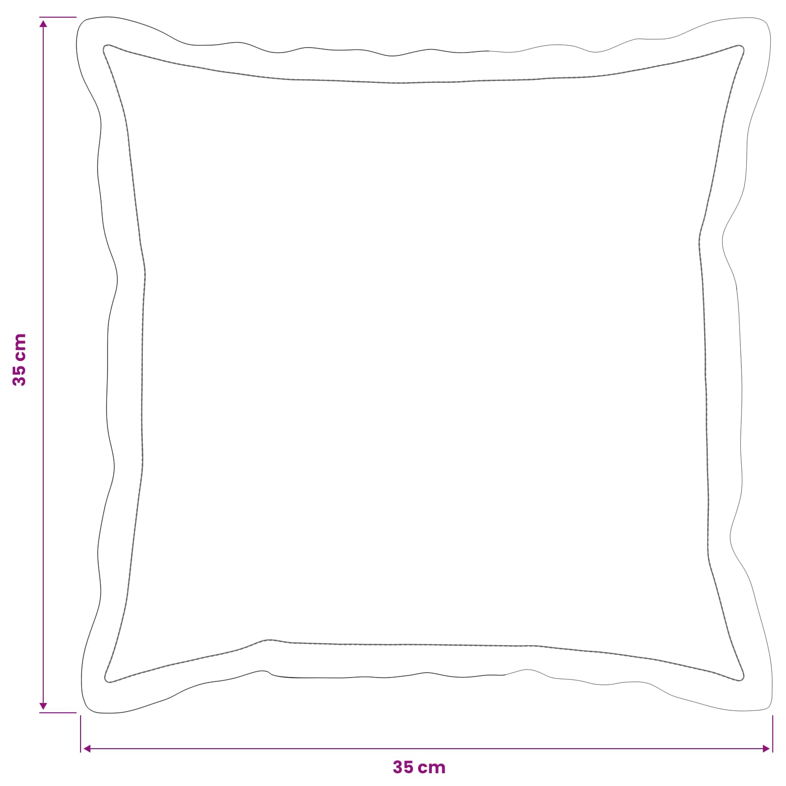 Presvlaka za jastuk 6 kom. HOUTEN Vinska crvena 35 x 35 cm