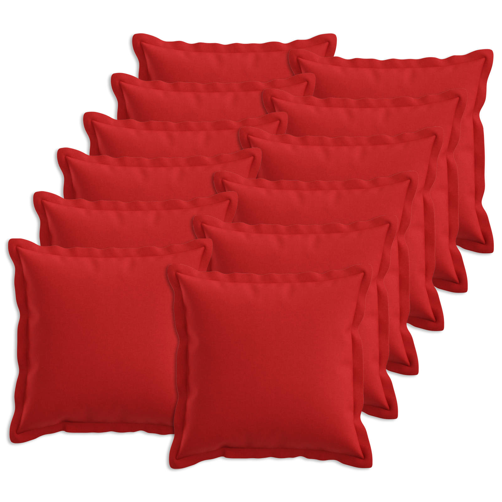 Presvlaka za jastuk 12 pcs HOUTEN Crvena 40 x 40 cm Umjetni lan