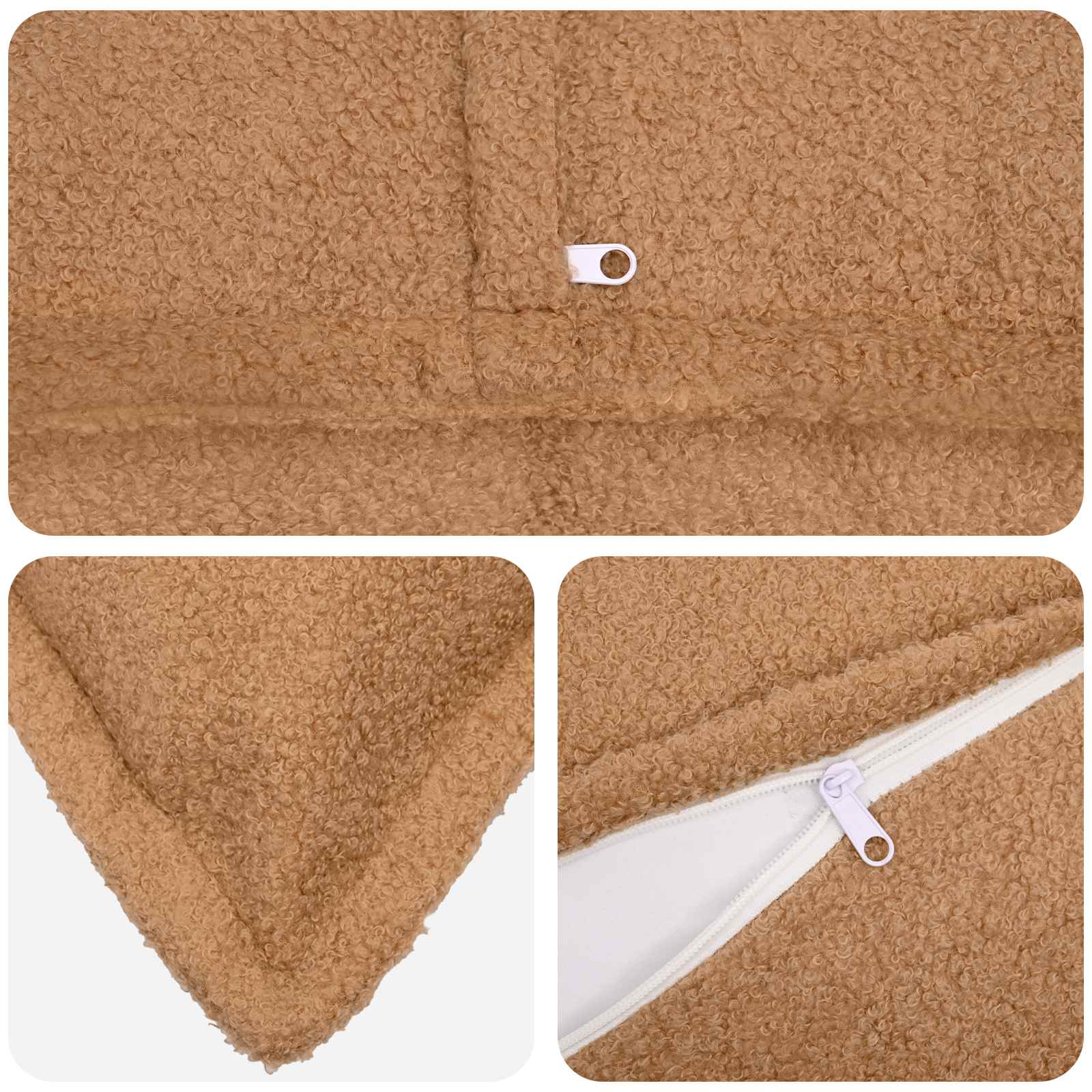 Presvlaka za jastuk 6 pcs HOUTEN Bež 40 x 40 cm Bouclé