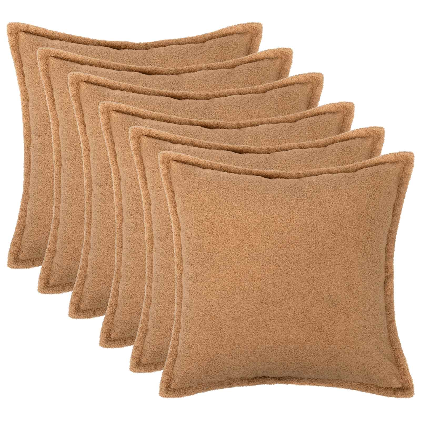 Presvlaka za jastuk 6 pcs HOUTEN Bež 40 x 40 cm Bouclé