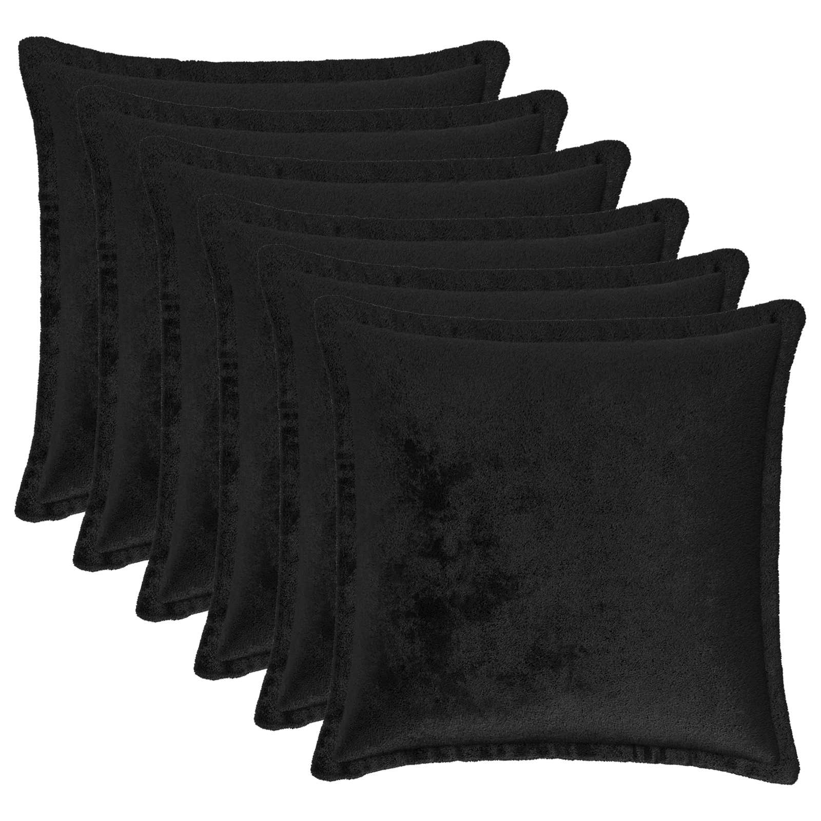 Presvlaka za jastuk 6 pcs HOUTEN Crna 40 x 40 cm Flanel