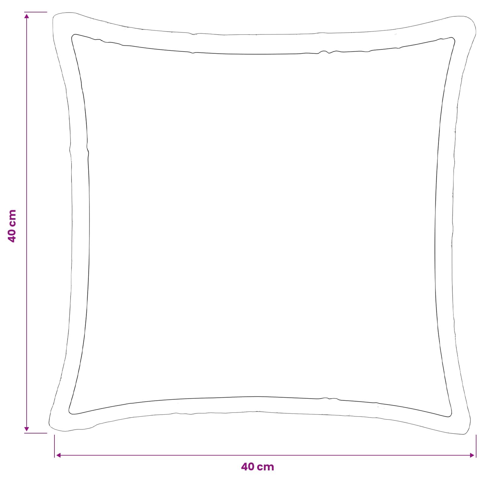 Presvlaka za jastuk 6 pcs HOUTEN Crna 40 x 40 cm Flanel