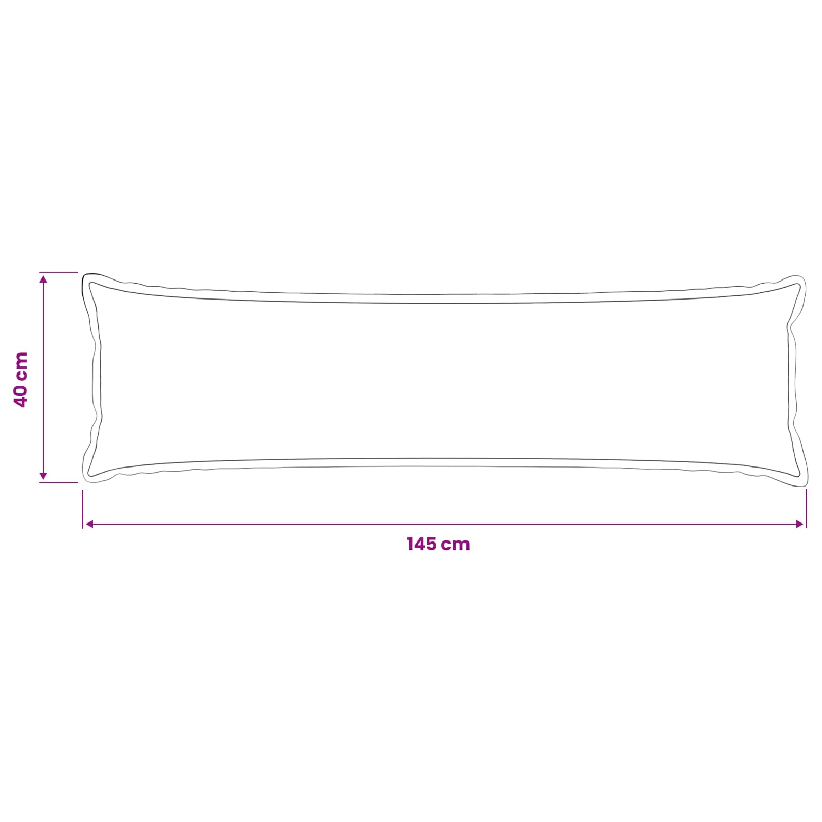 Presvlaka za jastuk 2 pcs HOUTEN Crna 40 x 145 cm Bouclé