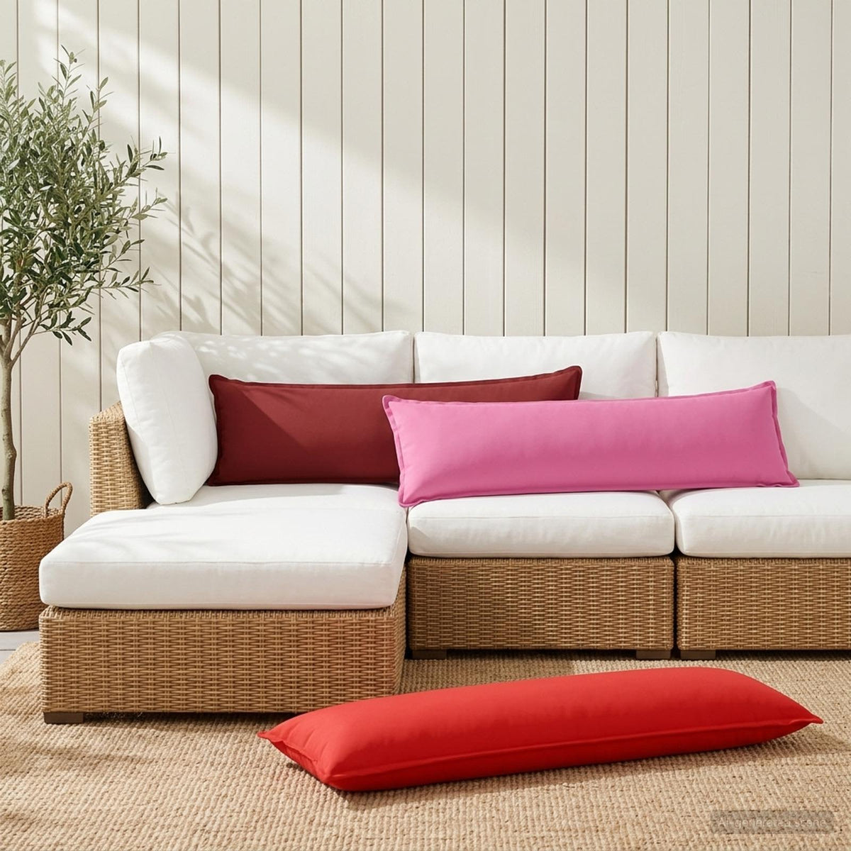 Jastuk s jastukom HOUTEN Crvena 40 x 145 cm Poliester