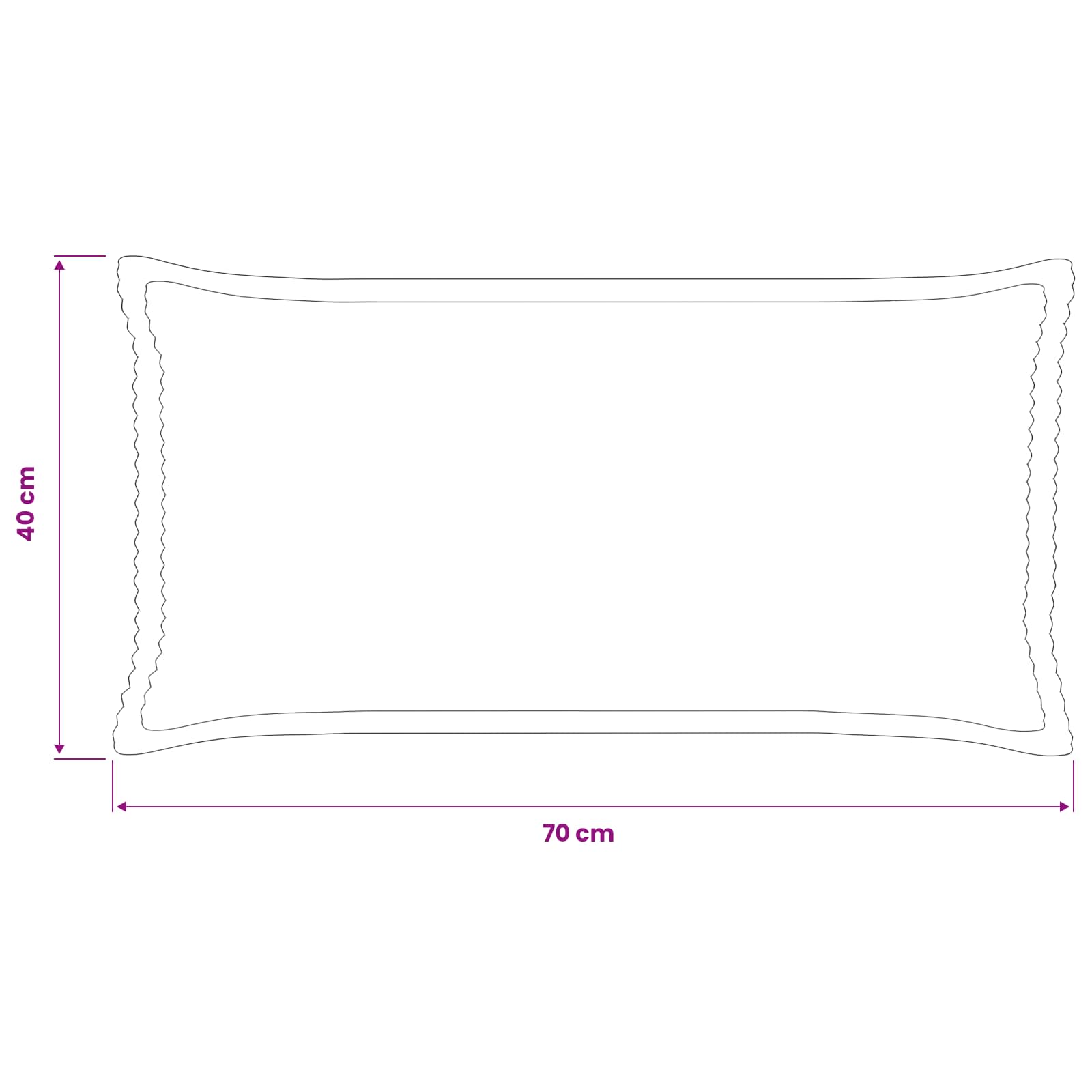 Presvlaka za jastuk 2 kom. HOUTEN Plava 40 x 70 cm Kord