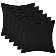 Presvlaka za jastuk 6 pcs HOUTEN Crna 45 x 45 cm Bouclé