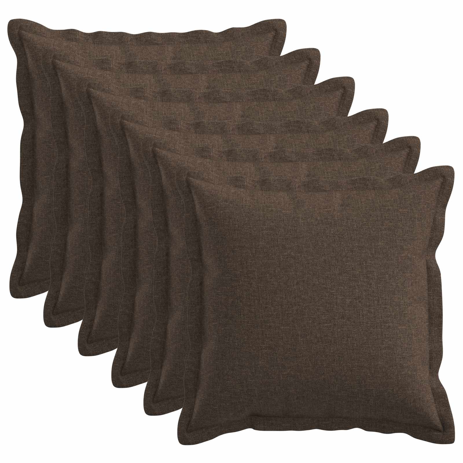 Presvlaka za jastuk 6 pcs HOUTEN Sivosmeđa 50 x 50 cm