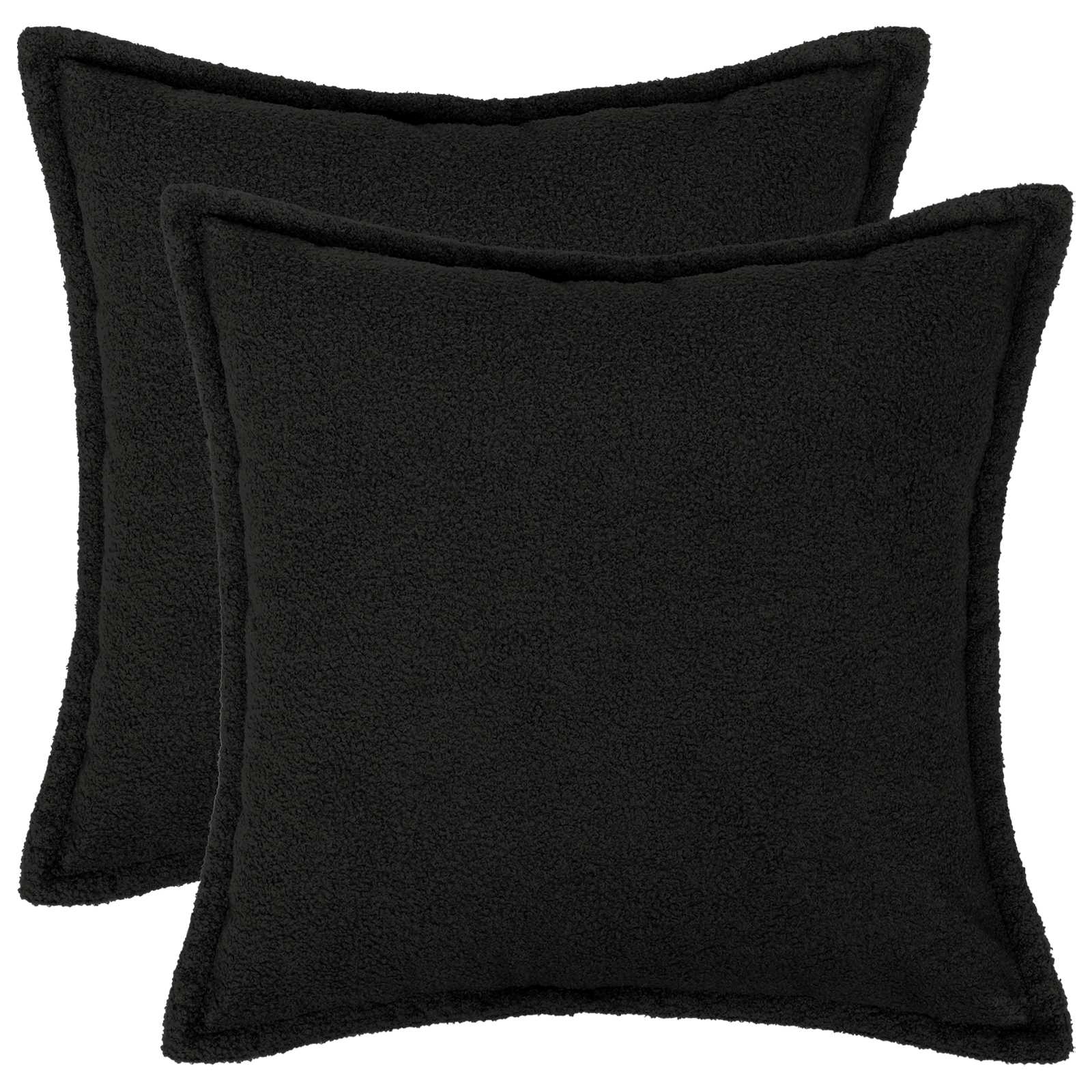 Presvlaka za jastuk 2 pcs HOUTEN Crna 50 x 50 cm Bouclé