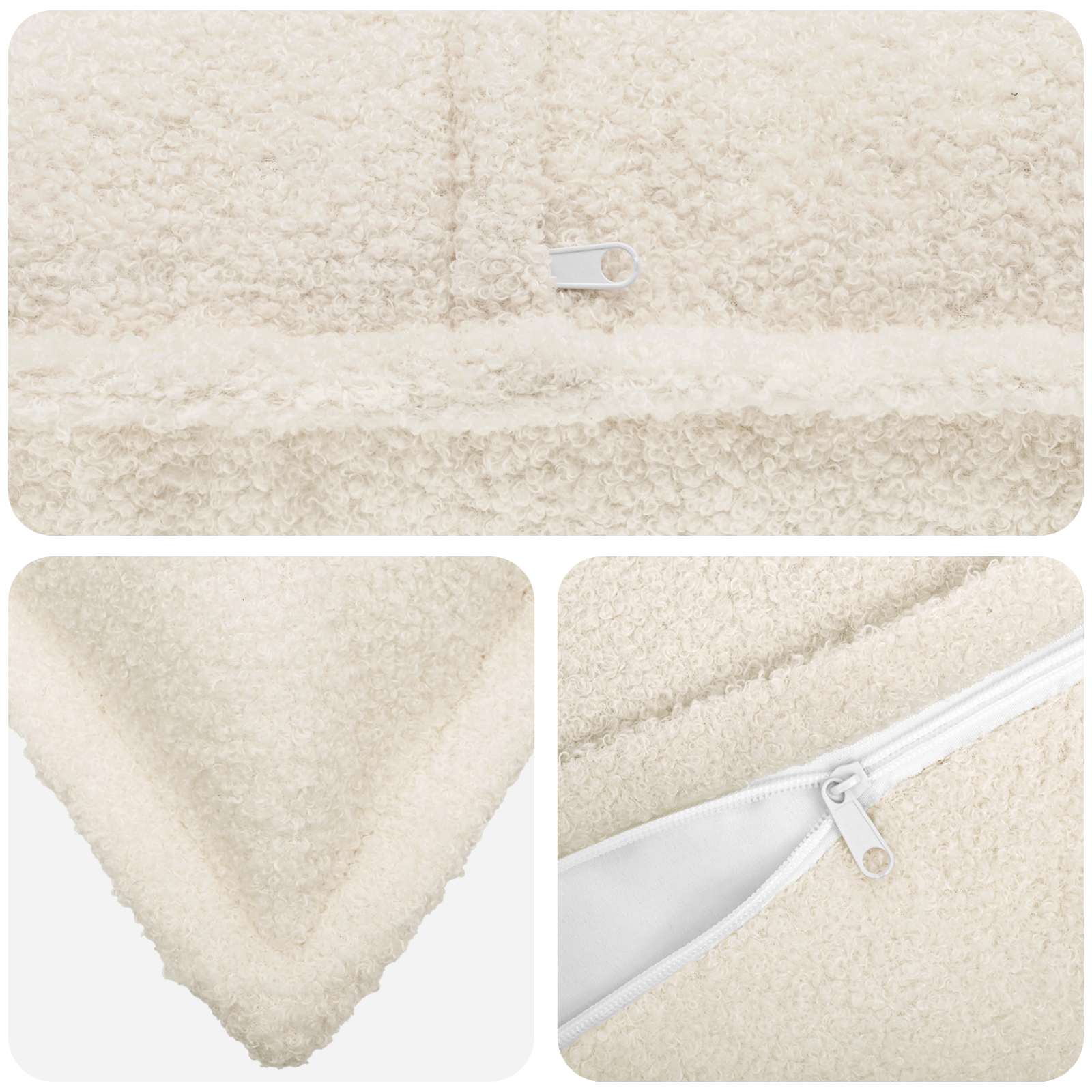 Presvlaka za jastuk 6 pcs HOUTEN Krem 50 x 70 cm Bouclé