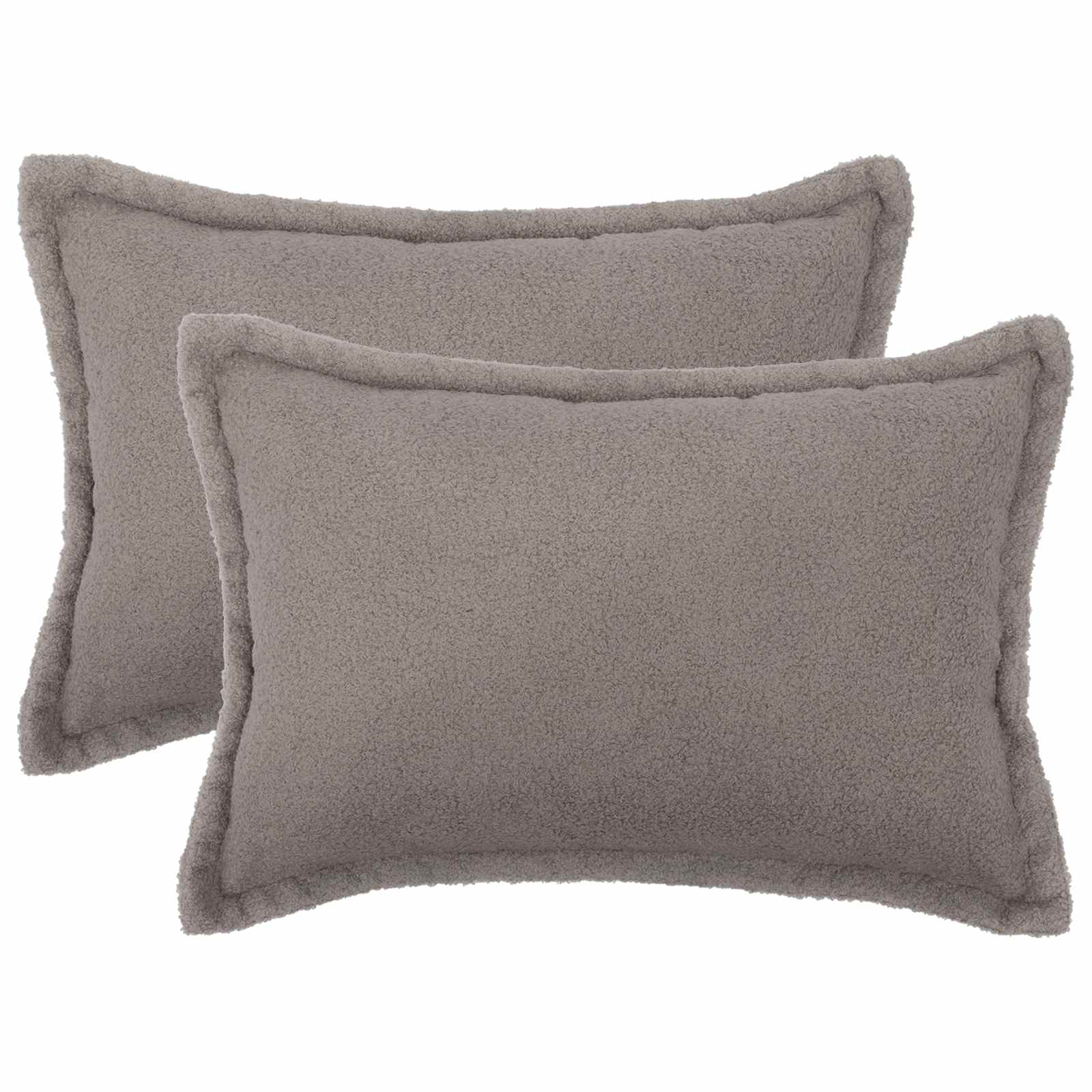 Presvlaka za jastuk 2 pcs HOUTEN Svjetlosiva 50 x 75 cm Bouclé