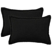 Presvlaka za jastuk 2 pcs HOUTEN Crna 50 x 80 cm Bouclé