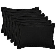 Presvlaka za jastuk 6 pcs HOUTEN Crna 50 x 80 cm Bouclé
