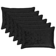 Presvlaka za jastuk 6 pcs HOUTEN Crna 50 x 80 cm Flanel