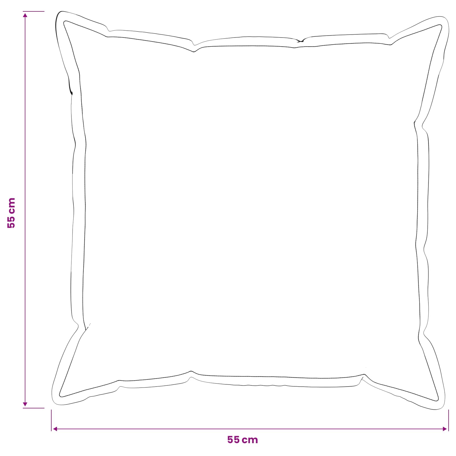 Presvlaka za jastuk 2 pcs HOUTEN Tamnosiva 55 x 55 cm Bouclé