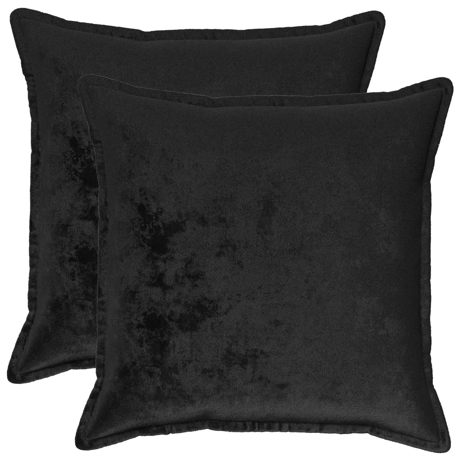 Presvlaka za jastuk 2 pcs HOUTEN Crna 65 x 65 cm Flanel