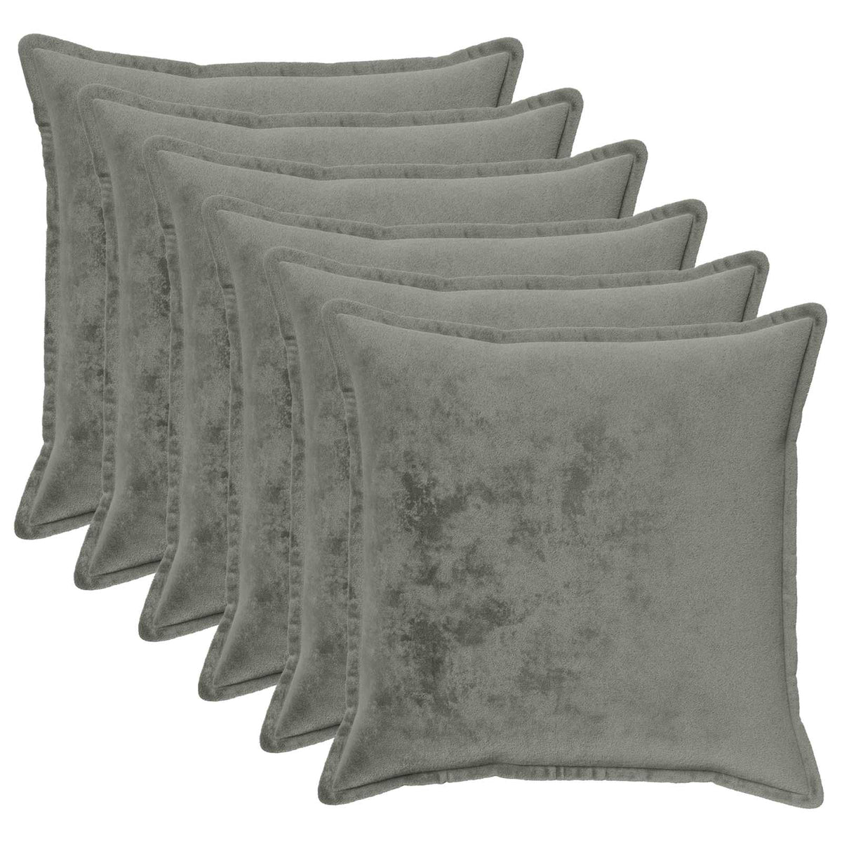 Presvlaka za jastuk 6 pcs HOUTEN Tamnosiva 65 x 65 cm Flanel